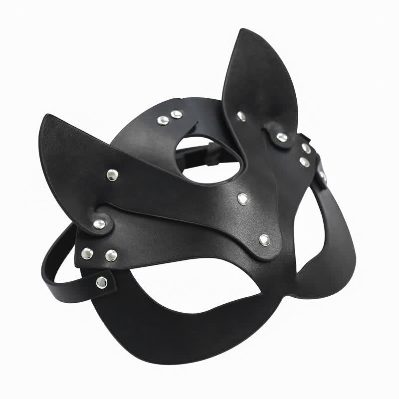 Hollow Out PU Lingerie With Face Shield