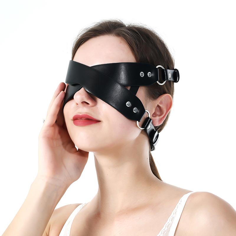 Couple PU Cross Design Cosplay Mask