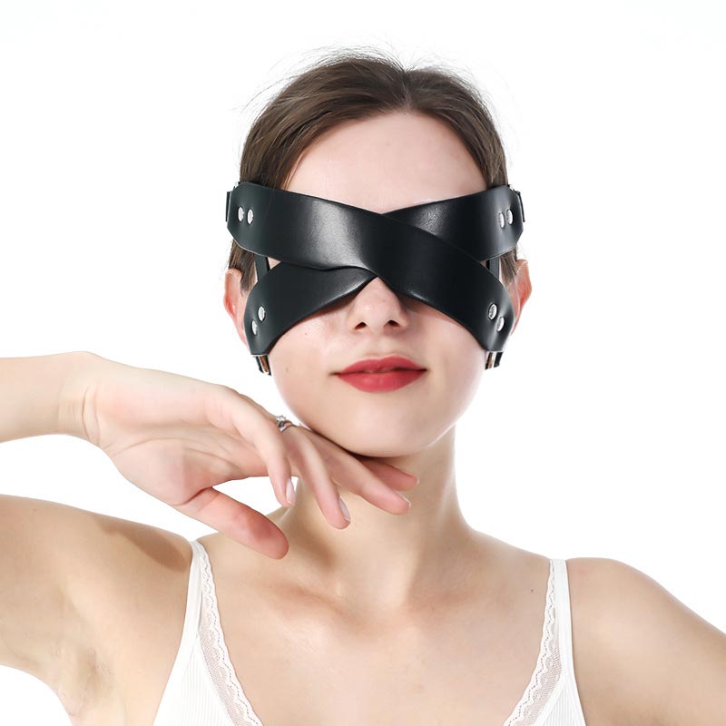 Couple PU Cross Design Cosplay Mask