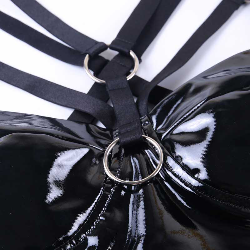 Dark Slim Gothic Cross Sling Dress