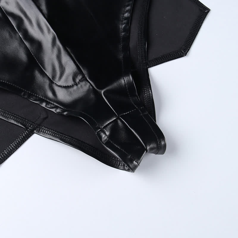 Sexy High Waist PU Leather Shorts Lingerie