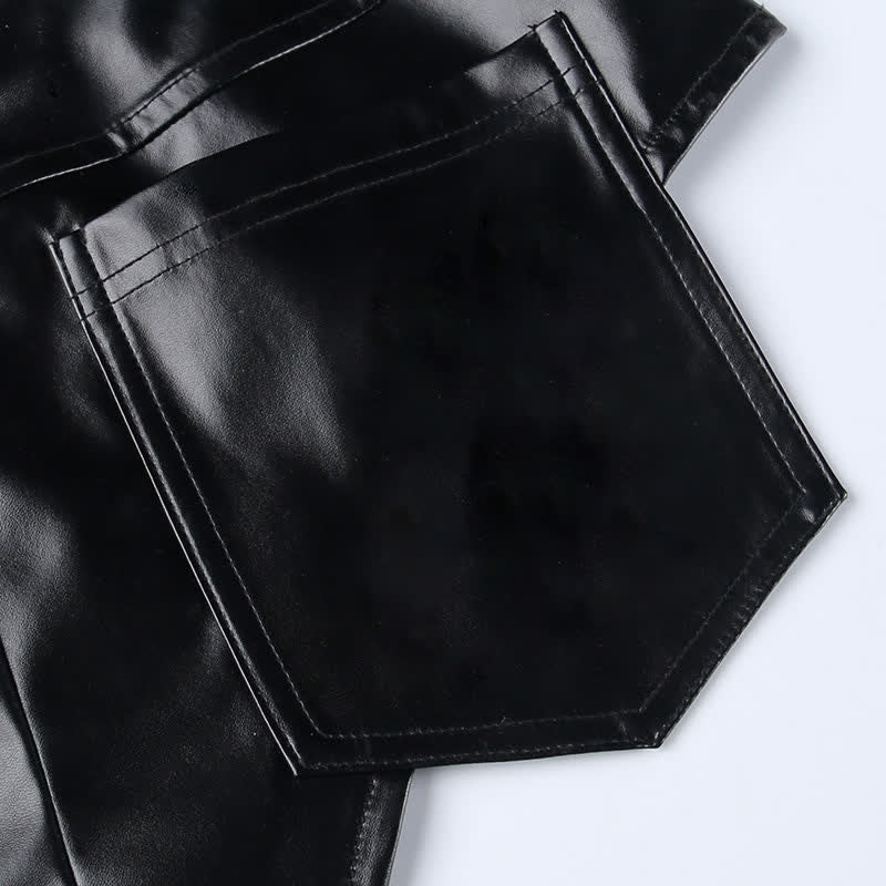Sexy High Waist PU Leather Shorts Lingerie