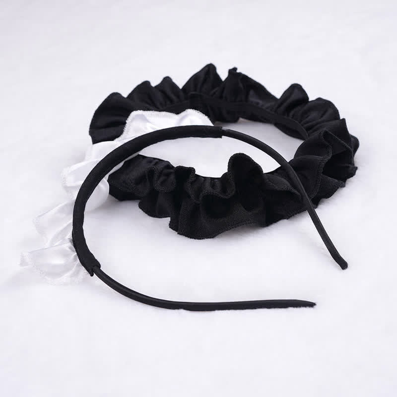 Cosplay Maid Hollow Out Sexy Jumpsuit Lingerie Set