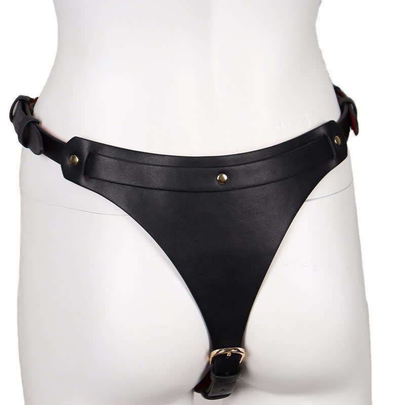 Sexy Zipper PU Lingerie Set