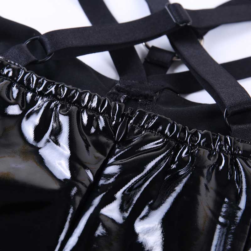 Dark Slim Gothic Cross Sling Dress