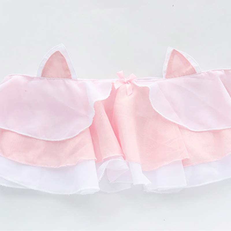 Cute Cat Bow Knot Chiffon Lingerie Set