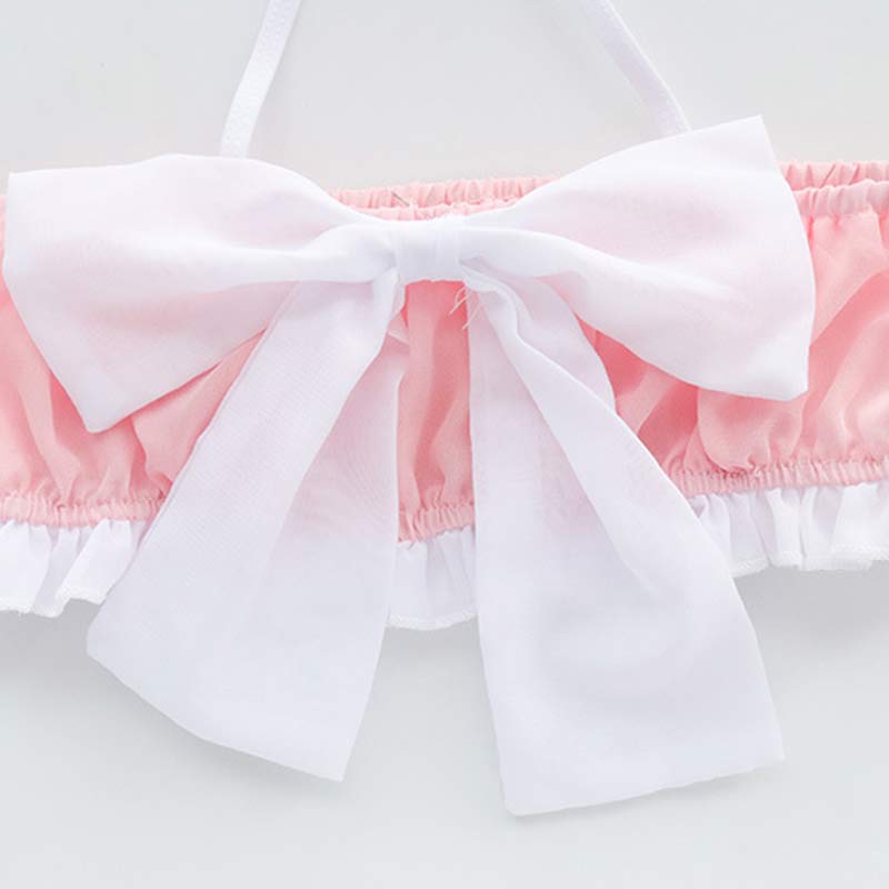 Cute Cat Bow Knot Chiffon Lingerie Set