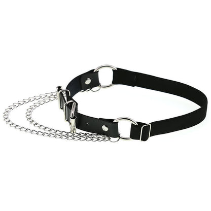 Punk Love Heart Chain Leather Leg Ring
