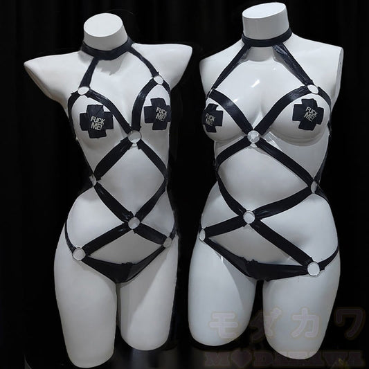 Sexy Hollow Out Bondage One-piece Lingerie