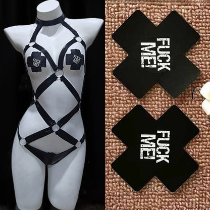 Sexy Hollow Out Bondage One-piece Lingerie