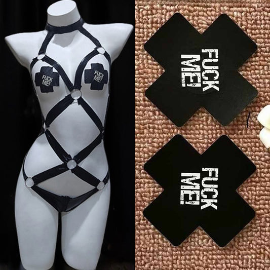 Sexy Hollow Out Bondage One-piece Lingerie