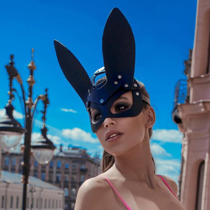 Couple PU Cosplay Eye Mask