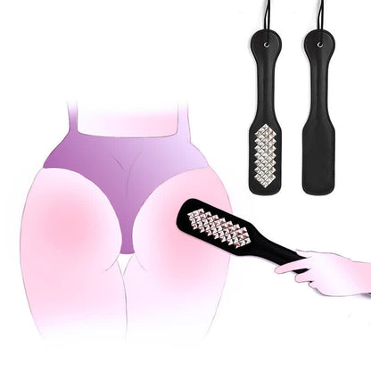 Studded Decor PU Costume Whip