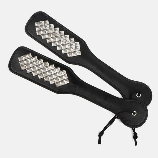 Studded Decor PU Costume Whip