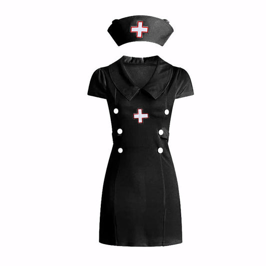 Cosplay Nurse Uniform Split Lingerie Dress