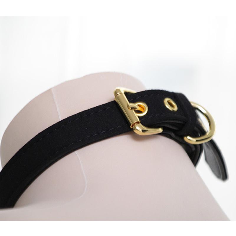 Cosplay Bow Bell Leather Adjustable Choker Chain