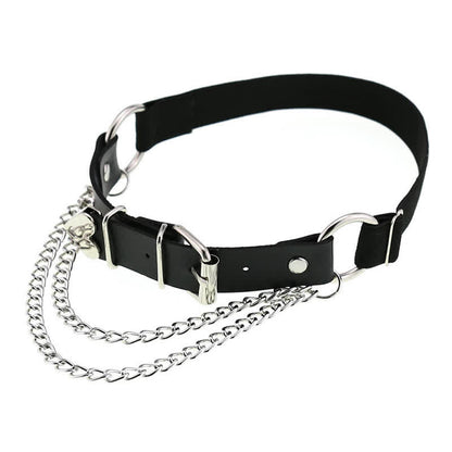 Punk Love Heart Chain Leather Leg Ring