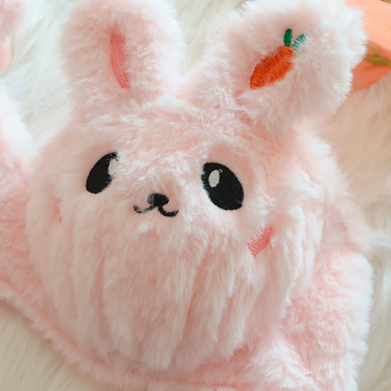 Kawaii Bunny Embroidery Plush Lingerie Set