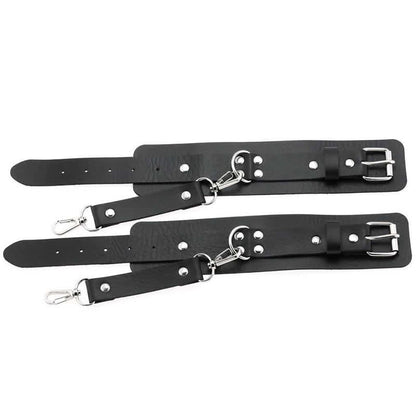 Hollow Out PU Leg Harness Lingerie With Handcuffs