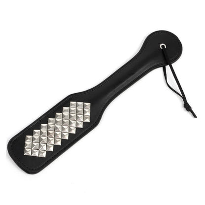Studded Decor PU Costume Whip