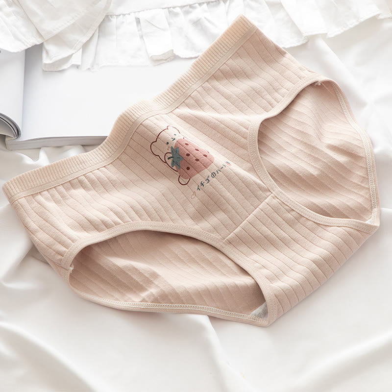 5 Pack Bear Strawberries Print Panty Set