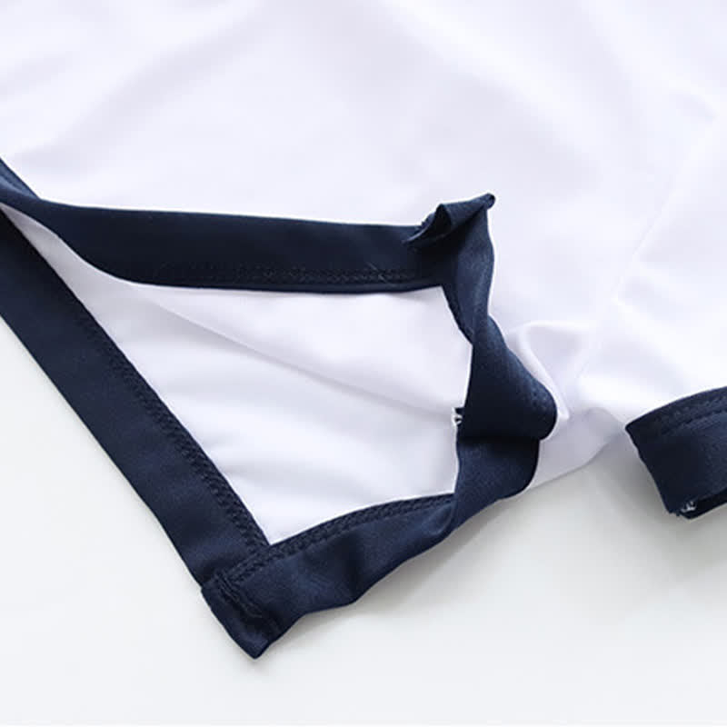 School Style Split Mini Crop Top Panty Lingerie Set