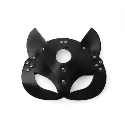 Hollow Out PU Lingerie With Face Shield