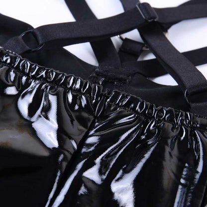 Dark Slim Gothic Cross Sling Dress