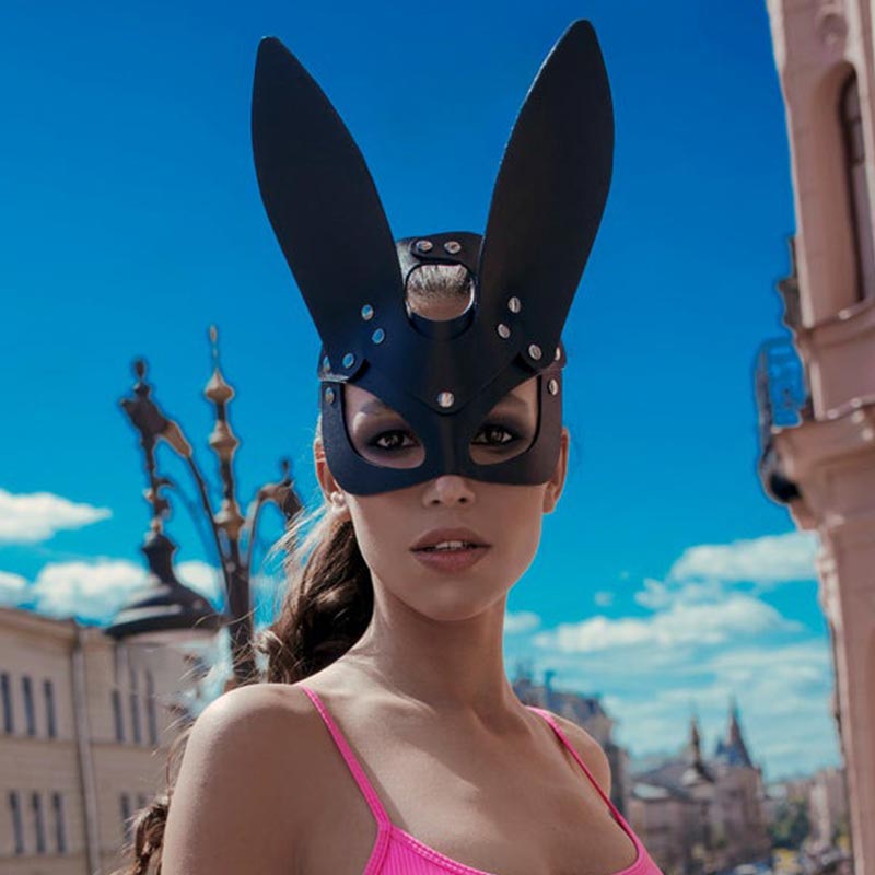 Couple PU Cosplay Eye Mask